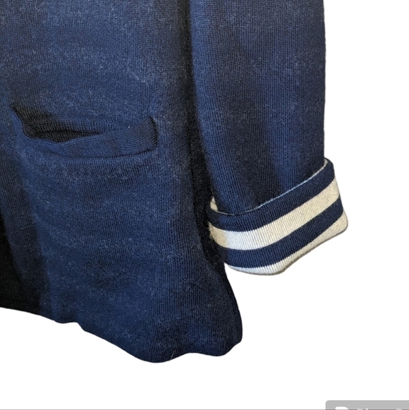 J CREW women's knit blazer wool blend, nautical stripes in lining size XS - Picture 4 of 8